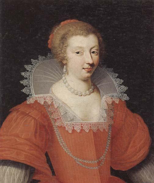 unknow artist Portrait of a lady,half length,dressed in red and wearing pearls Germany oil painting art